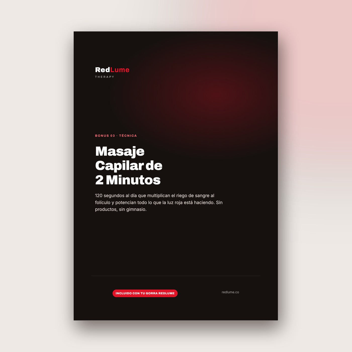 Masaje Capilar de 2 Minutos - bonus RedLume